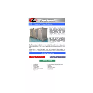 TSO Industrial Voltage Stabilisers