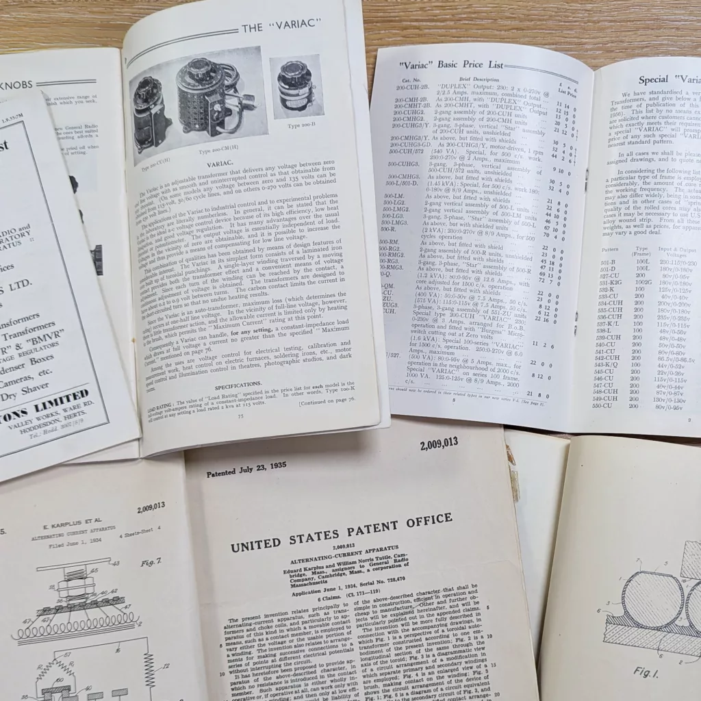Claude Lyons Variac Catalogues